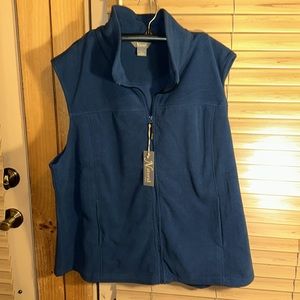 NWT Blue Poseidon Zip Fleece Vest 2X